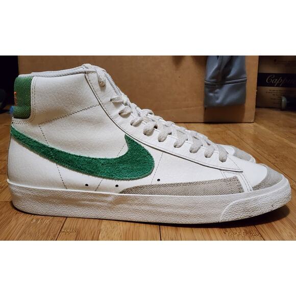 Nike Blazer Mid \'77 Vintage \'Sail Stadium Green\' Men’s 12 Sneakers Shoes Leather